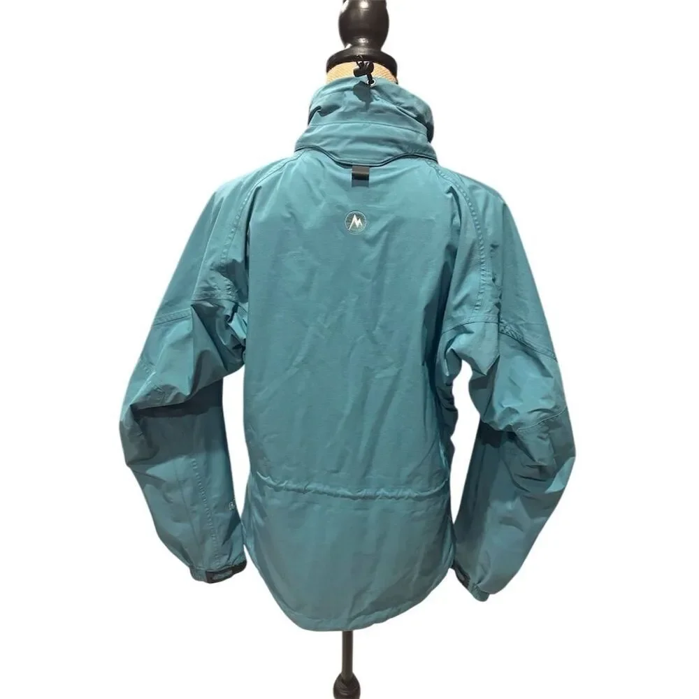 Marmot Women's Greenish Blue Lined Jacket Medium Hooded Casual Fall - Picture 8 of 16